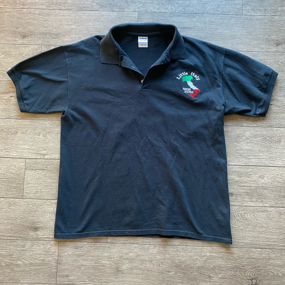 New York Little Italy Blue Polo Men’s Large - Picture 1 of 6